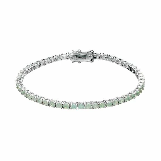 Hot Sale 🎁 Unbranded Sterling Silver Ice Cubic Zirconia Tennis Bracelet Gray ⭐ - Image 2