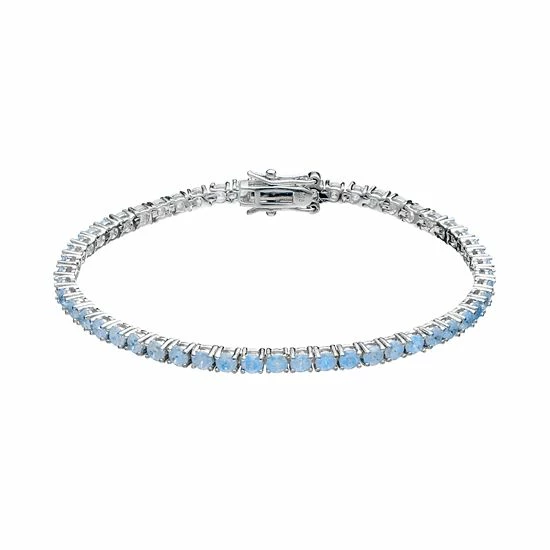 Hot Sale 🎁 Unbranded Sterling Silver Ice Cubic Zirconia Tennis Bracelet Gray ⭐ - Image 4