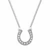 Flash Sale 👍 Unbranded Sterling Silver Diamond Accent Horseshoe Necklace 🛒