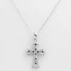 Outlet ⌛ Unbranded Platinum Over Silver Sapphire And Diamond Accent Cross Pendant 😍