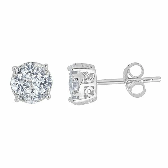 Wholesale 💯 Unbranded Sterling Silver 3/4 Carat T.W. Diamond Round Stud Earrings 🎉