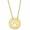 Promo 🌟 Unbranded 10k Gold Paw Disc Pendant Necklace 🧨