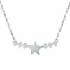 Promo ✨ Unbranded Sterling Silver Star & Cubic Zirconia Bar Necklace 👏