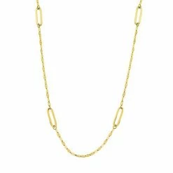 Best Pirce ✔️ Unbranded 14k Gold Long Link Adjustable Station Necklace ❤️