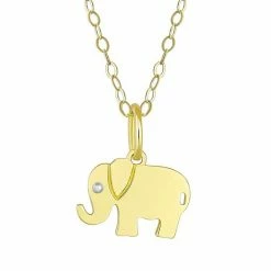 Promo 🛒 Unbranded 10K Gold Elephant Pendant Necklace 🥰