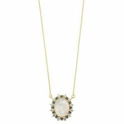 Top 10 😍 Unbranded 18k Gold Over Silver 👩 Mother Of Pearl & Cubic Zirconia Jesus Cameo Necklace 🌟