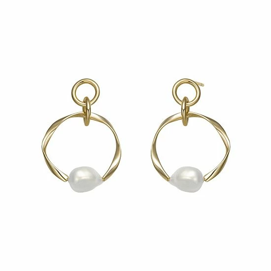 Wholesale ✨ Unbranded 14k Gold Sterling Silver Freshwater Cultured Pearl Drop Earrings ⭐