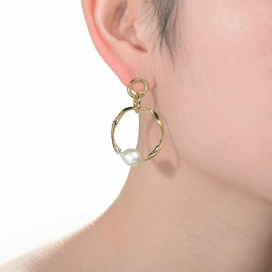 Wholesale ✨ Unbranded 14k Gold Sterling Silver Freshwater Cultured Pearl Drop Earrings ⭐ - Image 2