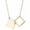 Outlet 🔔 Unbranded 10k Gold Double Square Necklace 🌟