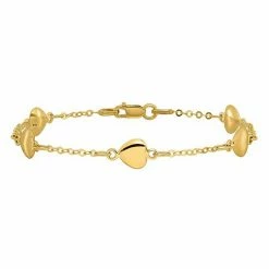Flash Sale 👏 Unbranded 14k Gold Heart Station Bracelet ✨