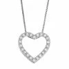 Wholesale 👏 Unbranded Sterling Silver 1/4 Carat T.W. Diamond Heart Pendant Necklace 🎁