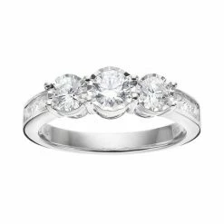 Best deal 👏 Unbranded 10k White Gold 1 Carat T.W. Diamond 3-Stone Engagement Ring 🔥