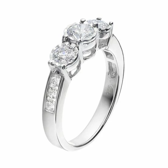 Best deal ๐ Unbranded 10k White Gold 1 Carat T.W. Diamond 3-Stone Engagement Ring ๐ฅ - Image 2