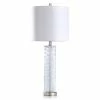 Brand new 🛒 Unbranded Diamond Textured Glass Table Lamp With Brushed Steel Base 🤩