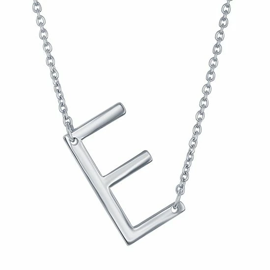 New ๐ Unbranded Sterling Silver Sideways Initial Necklace ๐ - Image 5