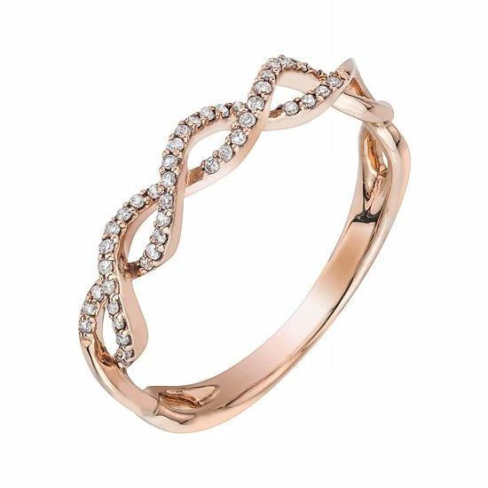 Best deal โ Unbranded 1/8 Carat T.W. Diamond 10k Gold Infinity Ring White ๐ - Image 2