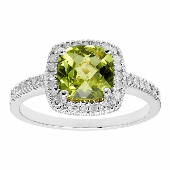 Discount ๐ Unbranded Peridot 10K Gold & 1/5 Carat T.W. Diamond Frame Ring Yellow ๐ฅฐ - Image 4