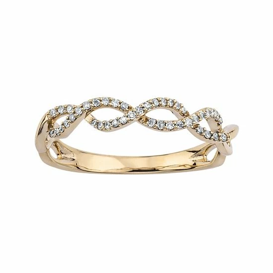 Best deal โ Unbranded 1/8 Carat T.W. Diamond 10k Gold Infinity Ring White ๐ - Image 5
