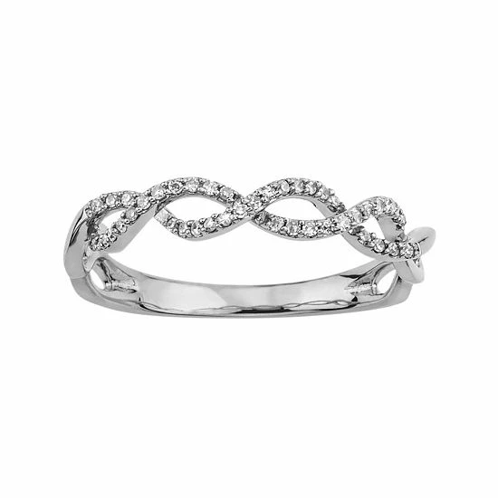 Best deal โ Unbranded 1/8 Carat T.W. Diamond 10k Gold Infinity Ring White ๐ - Image 7