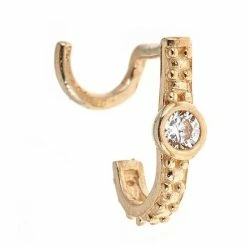 Cheap ❤️ Unbranded 10k Gold Cubic Zirconia Nose Ring 🤩