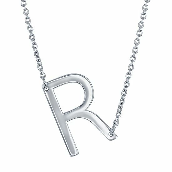 New ๐ Unbranded Sterling Silver Sideways Initial Necklace ๐ - Image 6