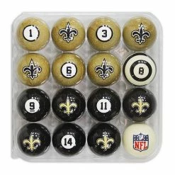 Cheapest 🧨 Unbranded New Orleans Saints Billiard Ball Set ⭐