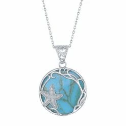 Top 10 ✔️ Unbranded Sterling Silver Simulated Turquoise Starfish Necklace 😍