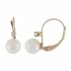 Top 10 ❤️ Unbranded 14k Rose Gold Diamond Accent & Freshwater Pearl Leverback Earrings 🌟