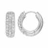 Deals 🔥 Unbranded Diamond Splendor Sterling Silver Crystal & Diamond Accent Hoop Earrings 😍