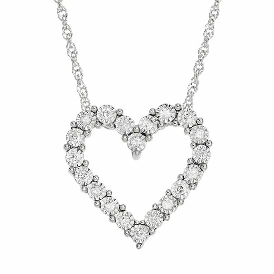 Flash Sale ✨ Unbranded 1/4 Carat T.W. Diamond Sterling Silver Heart Pendant Necklace ⭐