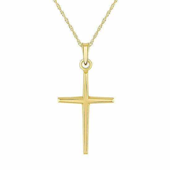 Buy โญ Unbranded 14k Gold Cross Pendant Necklace Yellow ๐ - Image 5