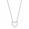 Cheapest 😀 Unbranded Platinum Over Silver Diamond Accent Heart Pendant Necklace 💯