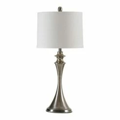 Discount ✔️ Unbranded Black Brushed Steel Table Lamp 👍