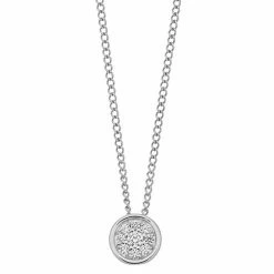 Top 10 😍 Unbranded Sterling Silver 1/10 Carat T.W. Diamond Disc Pendant Necklace 😍