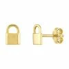 Hot Sale ⭐ Unbranded 14k Gold Padlock Stud Earrings 🤩