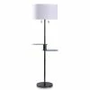 Outlet 🤩 Unbranded Floor Lamp With 2 Tier Convenient Swivel Glass Tables 🧨