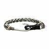 New ⭐ Unbranded Men's Antiqued Stainless Steel Hook Chain Bracelet ⭐