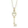 Flash Sale 🌟 Unbranded 10K Gold Key Heart Pendant Necklace 💯