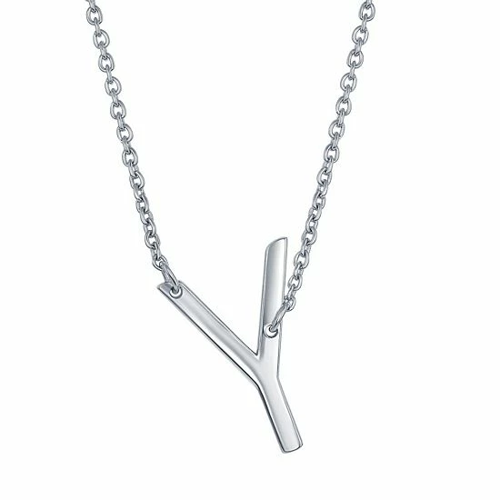 New ๐ Unbranded Sterling Silver Sideways Initial Necklace ๐ - Image 9