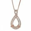 Flash Sale ⭐ Unbranded 14k Rose Gold Over Silver 1/3 Carat T.W. Diamond Infinity Pendant 🔔