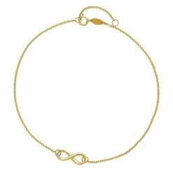 Wholesale ❤️ Unbranded 14k Gold Infinity Charm Anklet ⌛