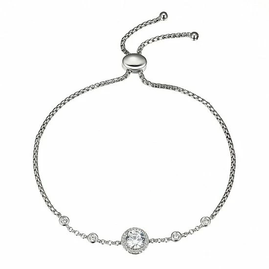 Hot Sale ๐ Unbranded Sterling Silver Cubic Zirconia Halo Bracelet, Necklace & Earring Set ๐งจ - Image 2