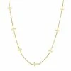 Best Sale ✔️ Unbranded 14k Gold Adjustable Sideways Cross Station Necklace ⌛