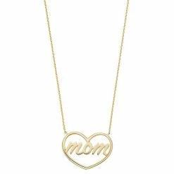 Cheap ⌛ Unbranded 14k Gold "Mom" Heart Necklace 👍