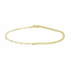 Best deal ⭐ Unbranded 14k Gold Paper Clip & Curb Chain Bracelet 😍