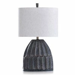 Deals 🤩 Unbranded Transitional Black 🔨 Hammered Texture Moulded Table Lamp 🧨