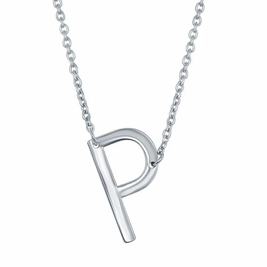 New ๐ Unbranded Sterling Silver Sideways Initial Necklace ๐ - Image 10