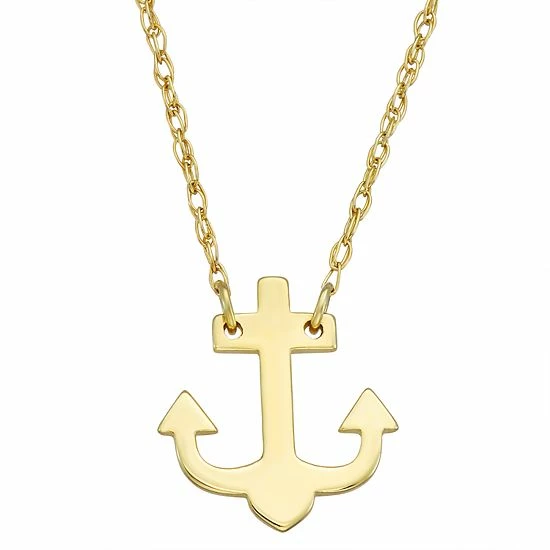 Best deal ๐ Unbranded 10k Gold Anchor Pendant Necklace ๐