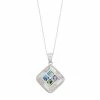 Cheapest 👍 Unbranded Sterling Silver Abalone & 👩 Mother-of-Pearl Square Pendant 💯