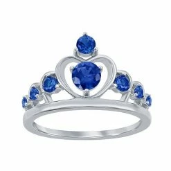 Best deal ✨ Unbranded Sterling Silver Blue Cubic Zirconia Crown Ring ✨